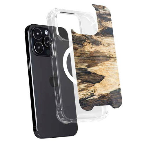 Blue Resin Wood iPhone 15 Pro MagSafe Case